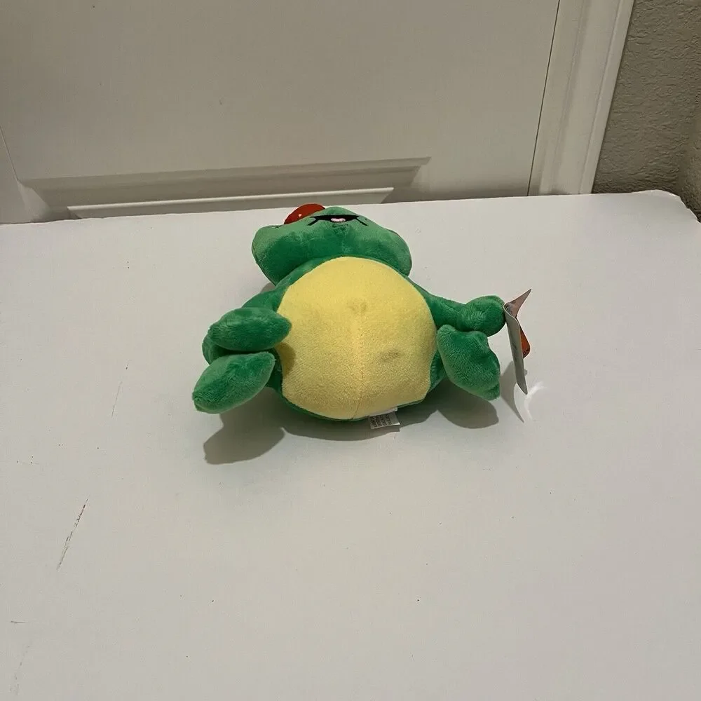 Ideal Toys Direct Green Frog with Strawberry on Head Plush 11